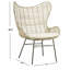 Fauteuil à oreilles en lin 31,7 po Sawbridgeworth