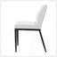 Ensemble de 2 chaises de salle à manger en similicuir et en métal noir et ivoire, parfaites pour les espaces de salle à manger modernes et élégants