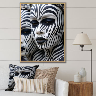 White Mursis Pride in Africa Portrait - African Tribal Canvas Wall Decor