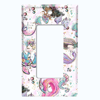 Patterned 1 - Gang Rocker Standard Wall Plate