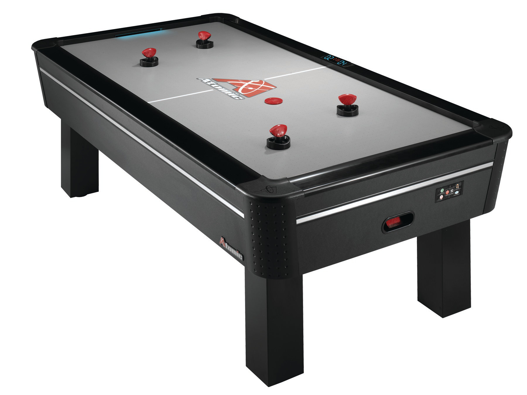 Atomic AH800 8' Air Hockey Table with Digital Scoreboard and Lights