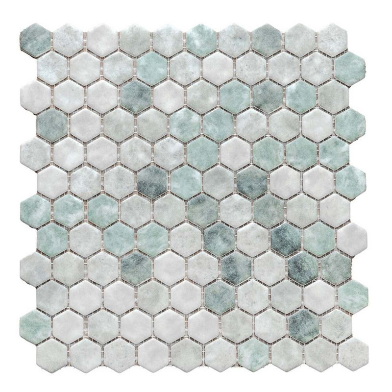 Carreau de mosaïque en verre 1 po x 1 po Eterna, Vert