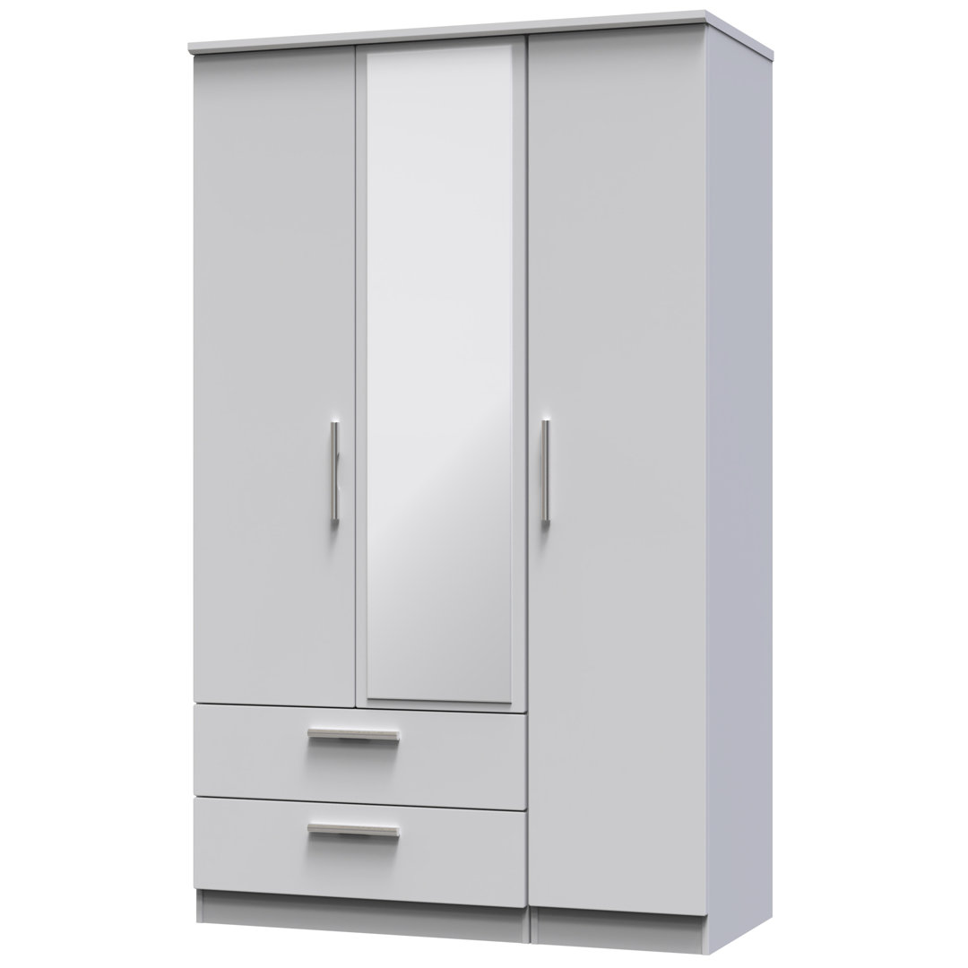 Borgeson Triple 2 Drawer Wardrobe in Kashmir Gloss & Kashmir