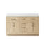 Meuble-lavabo autoportant en bois massif l 60 po x H 35 po avec comptoir en marbre de culture blanc et double lavabo en céramique, chêne-38237335-38237332