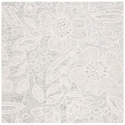 Hand Tufted Wool Floral Rug