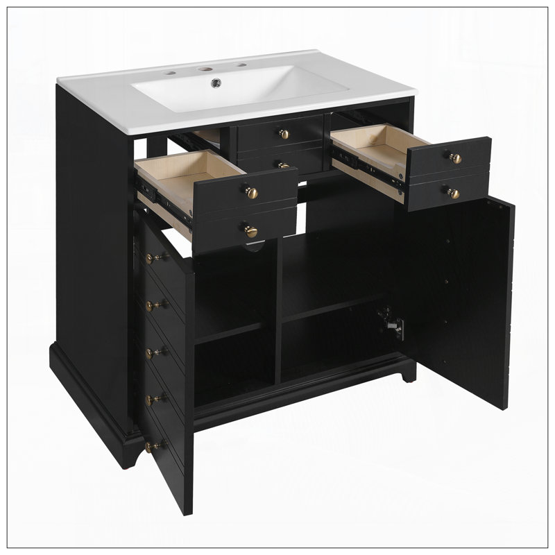 Meuble-lavabo 30 po avec lavabo en céramique