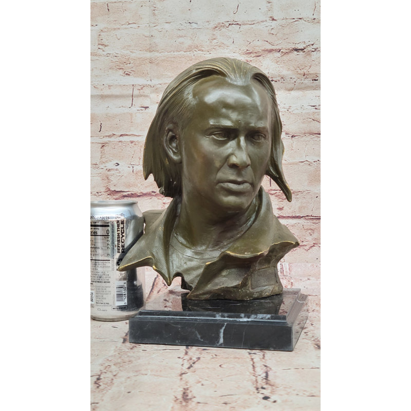 Sculpture buste en bronze de Nicolas Cage par Mavchi - Édition limitée et numérotée