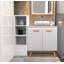 Romano 60cm Single Bathroom Vanity Base Only-733929582