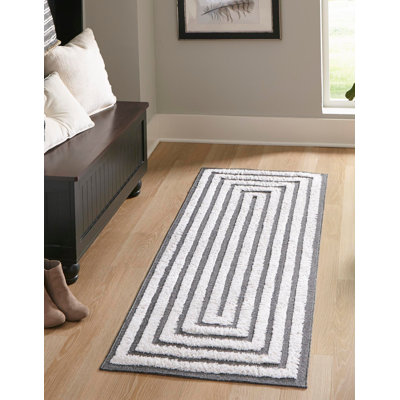 Tapis noir en coton Casa
