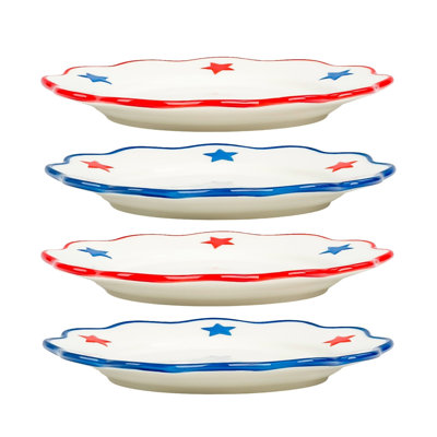 10 Strawberry Street Star-Spangled Serve Salad Plates