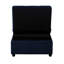 Banc à plateau relevable moderne avec revêtement en velours bleu foncé et lit escamotable - Structure en bois massif pour plus de durabilité