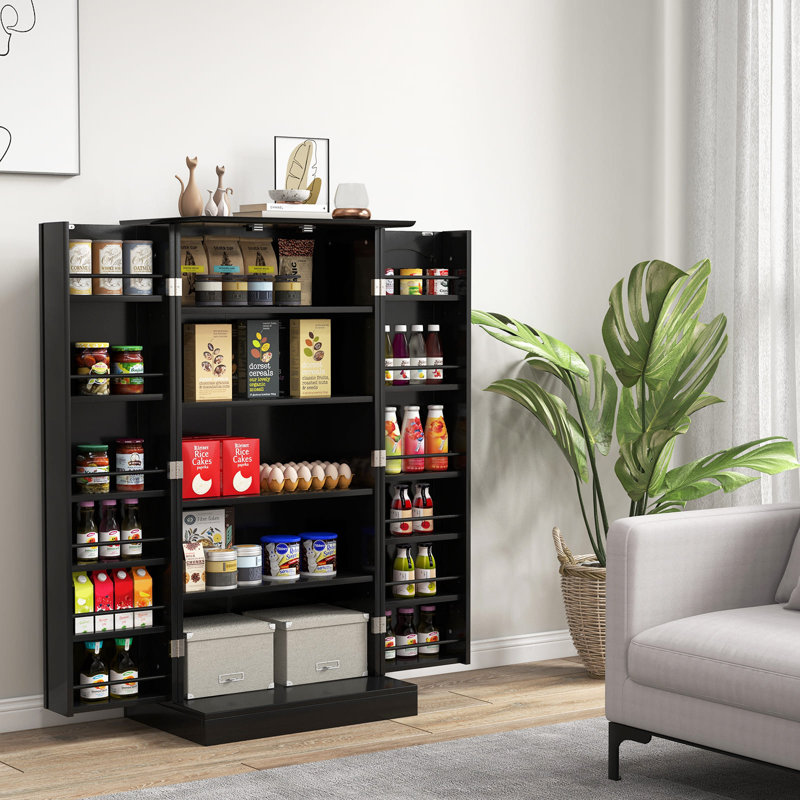 120 cm H Standard Pantry / Tall Cabinet, Black
