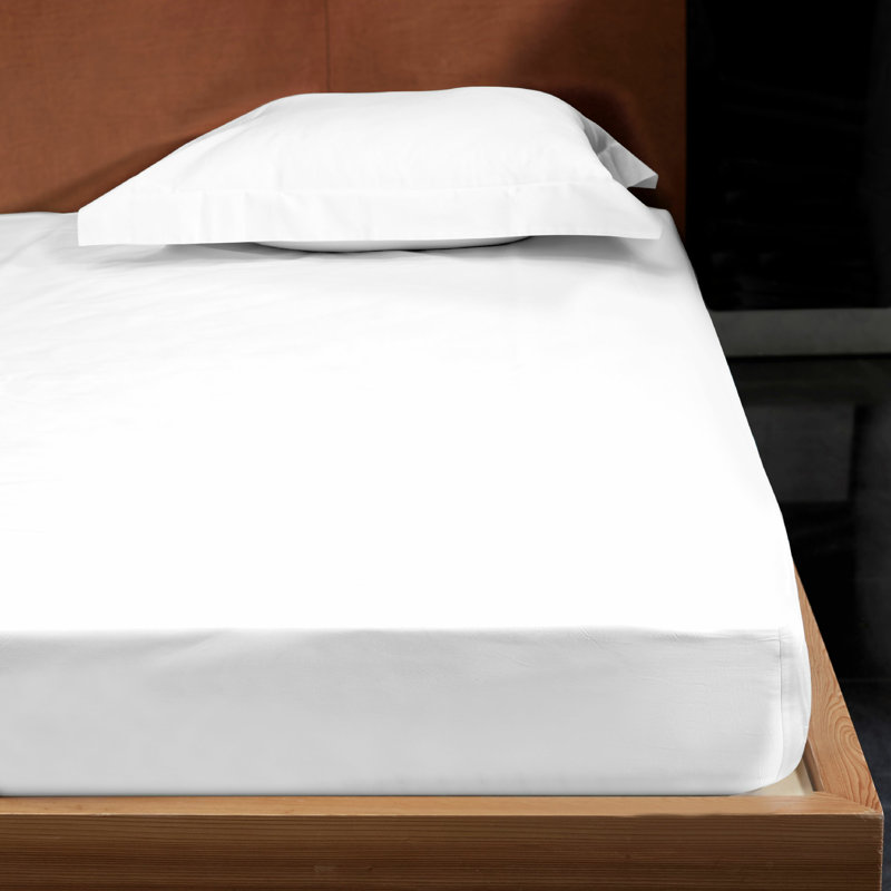 Gemma Percale Fitted Sheet, Queen Fitted Sheet, White