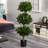 Triple Bay Leaf Topiary Artificial Tree