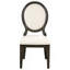 Chaise d'appoint à dossier ovale foncé Fulton (ensemble de 2)