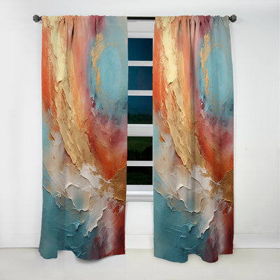 Lafe - Spirals Curtain - Velvet Blackout Abstract Curtain - 1 Panels