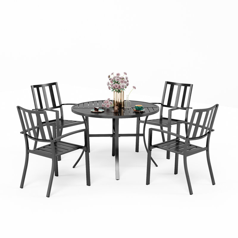 Sutiya 4 - Person Patio Dining Set with Round Table