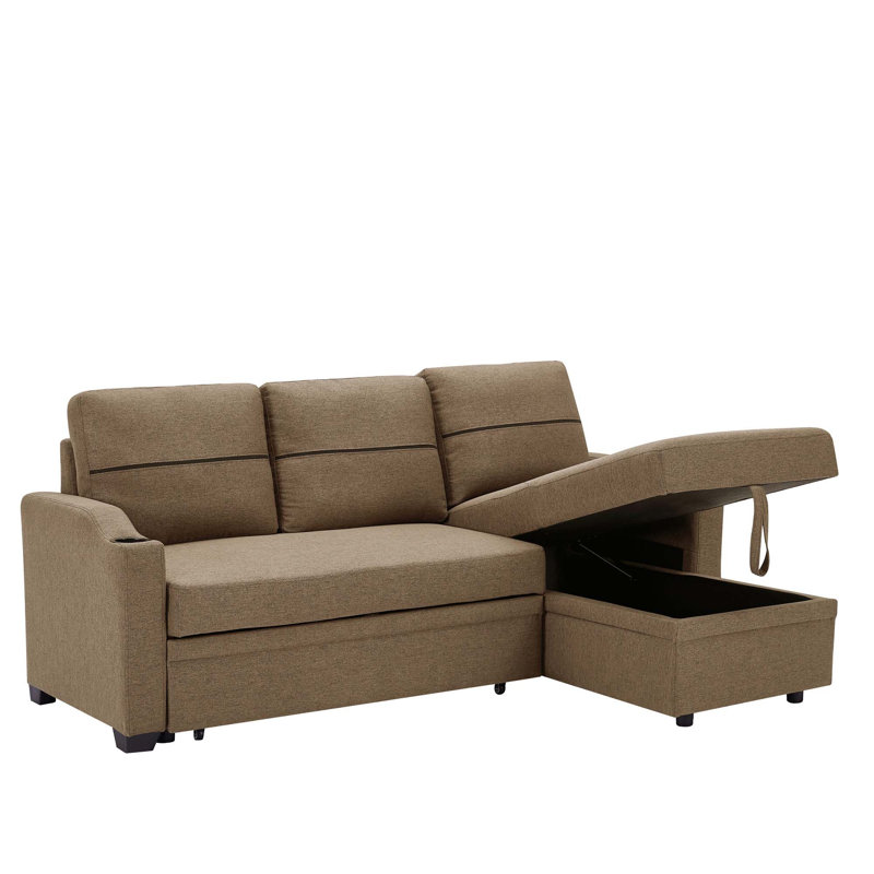 Canapé convertible polyvalent avec rangement et revêtement confortable pour la détente