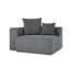 Chaise longue rembourrée en velours côtelé Osterhus-358744576