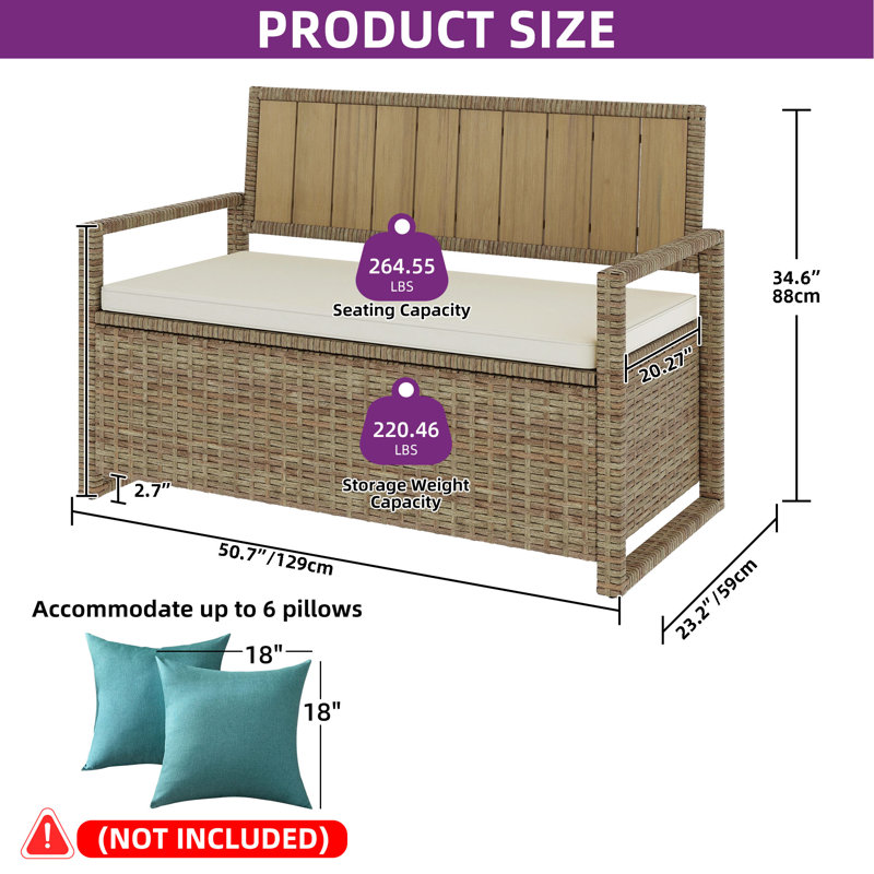 Balconera 70 Gallon Outdoor Storage Bench