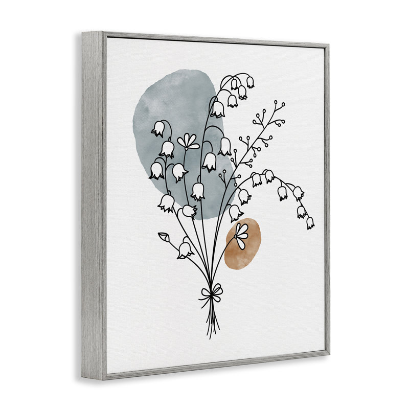 Fleur de lys de la vallée, estampe numérique par JJ Design House LLC, H 14 po x l 11 po x P 1,5 po