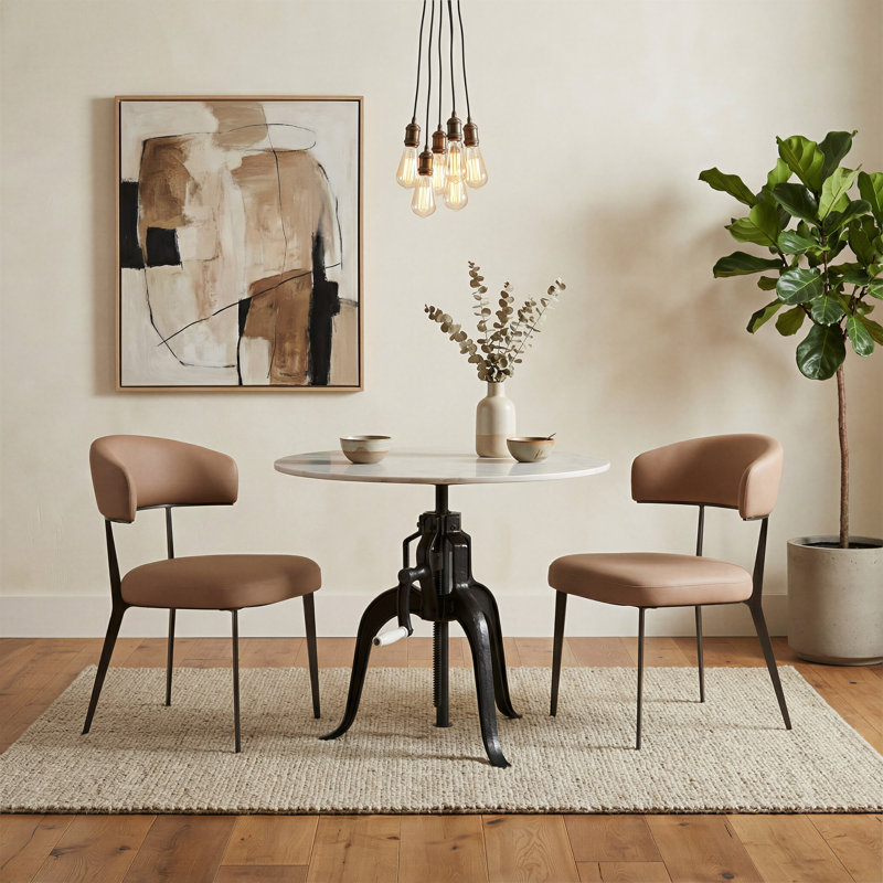 Ensemble de 2 chaises Loom brun clair