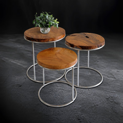 Cheray Solid Wood Top Nesting Tables