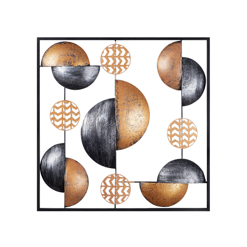 Nykeemah Hand-Painted Decorative Metal Wall Accessory, 21.7 x 21.7 x 2.0 inches | 100% Metal, Thickness: 0.06 inches | Unique Color Variations | Easy Wall Mounting | Perfect for Home Decor & Art Enthusiasts