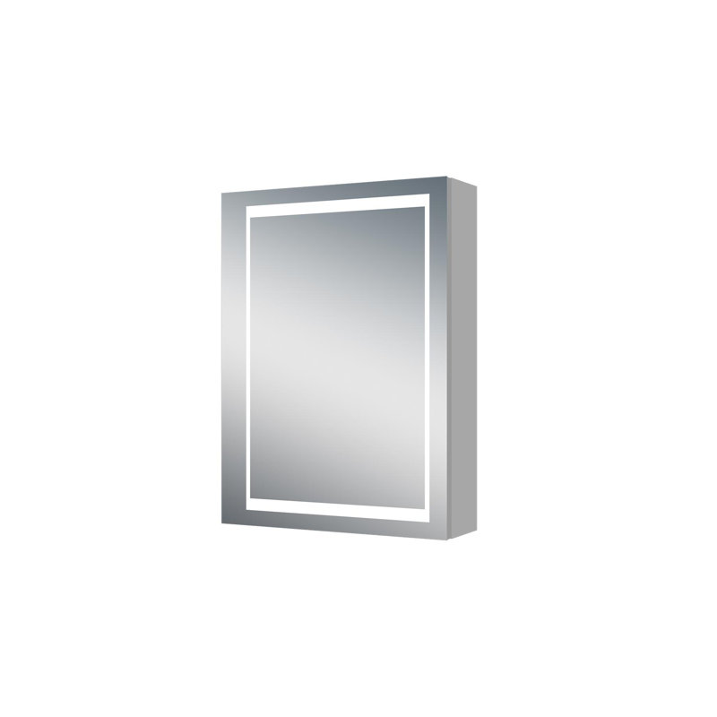 Kah Flat Wall Mirror with Shelves