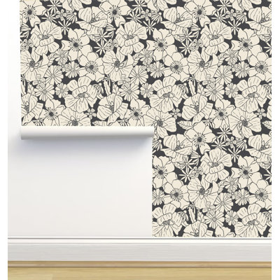 Rouleau de papier peint auto-adhésif texturé L 12 pi x l 2 po Erin Kendal Designs