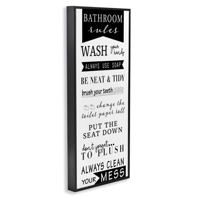 «Black Bathroom Rules», estampe numérique par Anna Quach