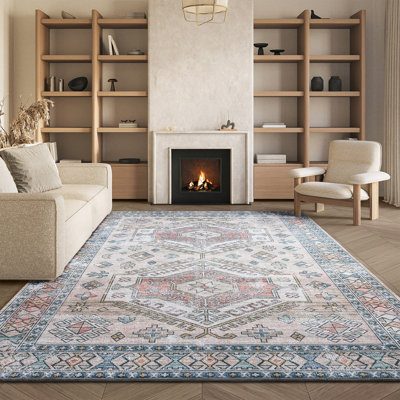 Tapis oriental beige / vert