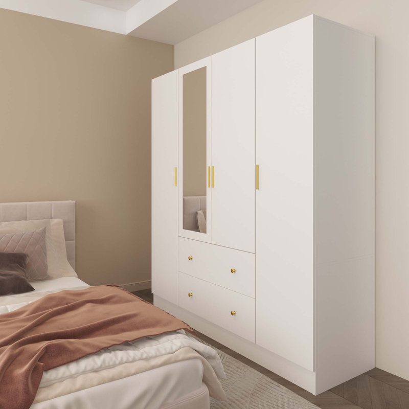 Armoire 4 portes, Blanc