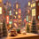 «Warm Winter City Window», art mural sur toile tendue