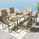 7 Piece Outdoor Dining Set with 70’’ Dining Table and 6 Sling Chairs