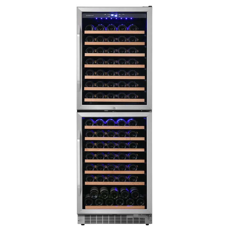 EdgeStar CWR1553DD 23.44'' 142 Bottle Dual Zone Freestanding Wine Refrigerator