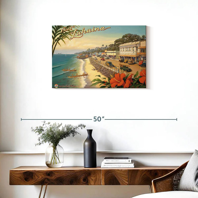 Gillard Visit Lahaina, 20" H x 30" W