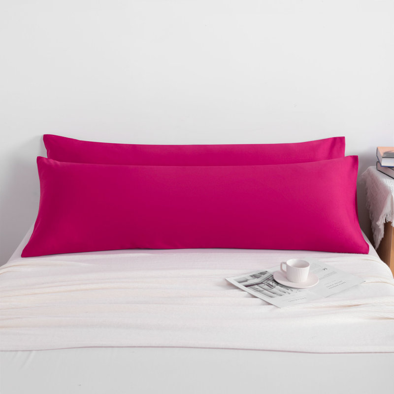 Taie d'oreiller pour le corps en microfibre, ensemble de taies d'oreiller douces avec fermeture portefeuille, 137 cm L × 51 cm H