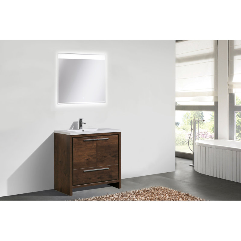 Base de meuble-lavabo simple 36 po seulement, Bois de rose