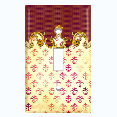 Patterned 1 - Gang Toggle Light Switch Standard Wall Plate