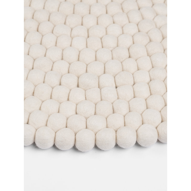 Round Solid Colour Wool Hand Woven Area Rug, Round 160cm