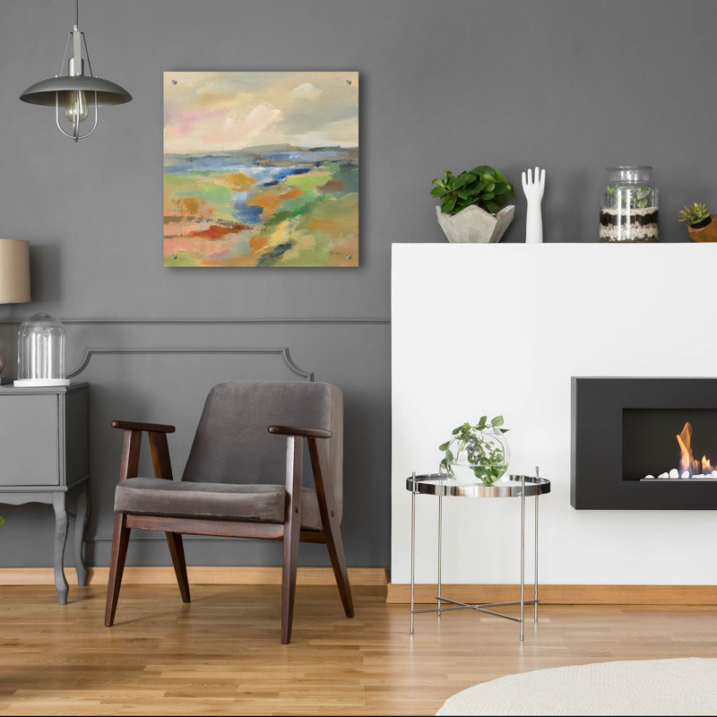  «Earth Day 2» par Silvia Vassileva, art mural en verre acrylique, 24 po x 24 po, H 24 po x l 24 po