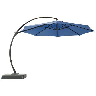 Parasol de patio décalé 10 pi avec base Yardgrace, rotation à 360 ° et inclinaison réglable, résistant aux rayons UV et à l'eau