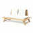 White Cushion/Teak Frame