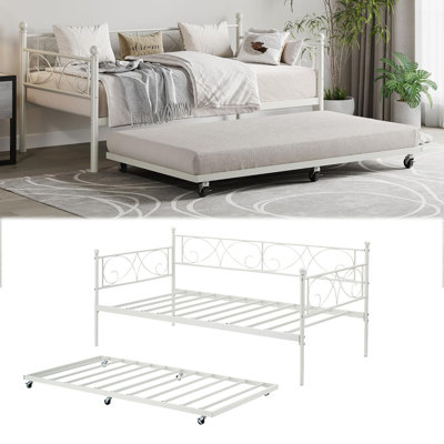 Twin Size Daybed And Trundle Frame Set by Winston Porter
