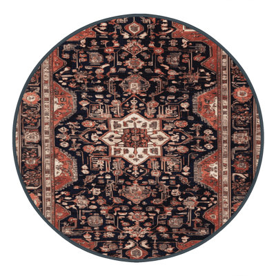 Machine Washable Persian Brown Area Rug