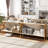 Narrow Console Table 2-tier Entryway Table With Storage 2 Support Bars Sofa Table White