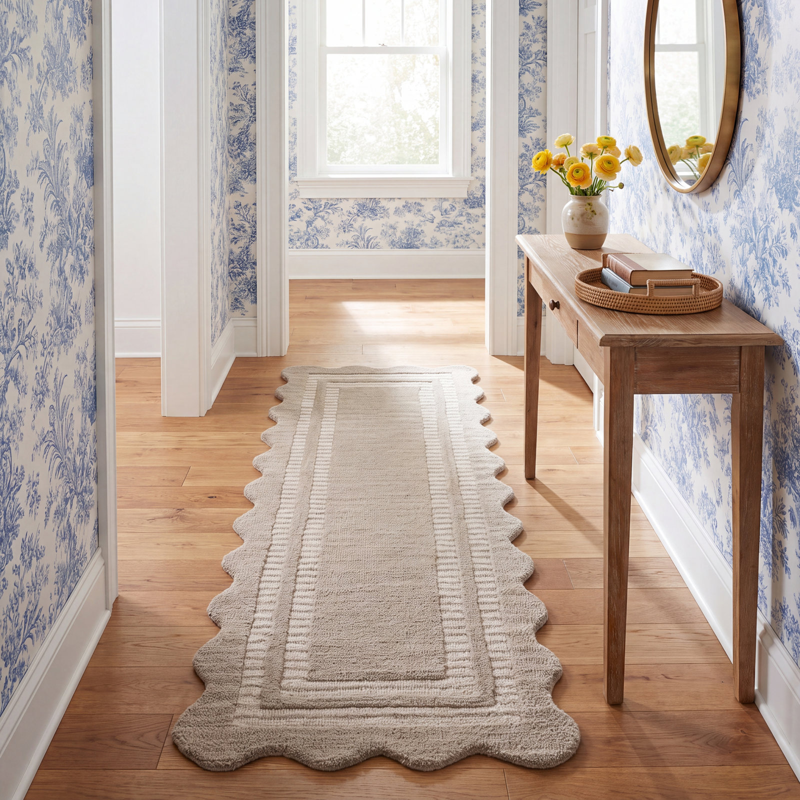 Chris Loves Julia x Loloi Scottie Fog Ivory Rug, Runner 2' x 5'