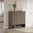 Cesiro 3 - Door Fluted Shoe Cabinet With Adjustable Shelves And Open - Bottom Access-2085682572