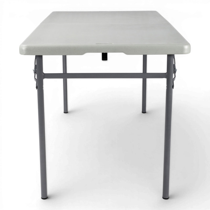 Frank Premium Seating Plastic Fold in Half Table, 29.25" H x 60" W x 30" D